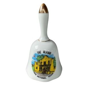 The Alamo San Antonio Texas Porcelain Souvenir Bell Vintage
